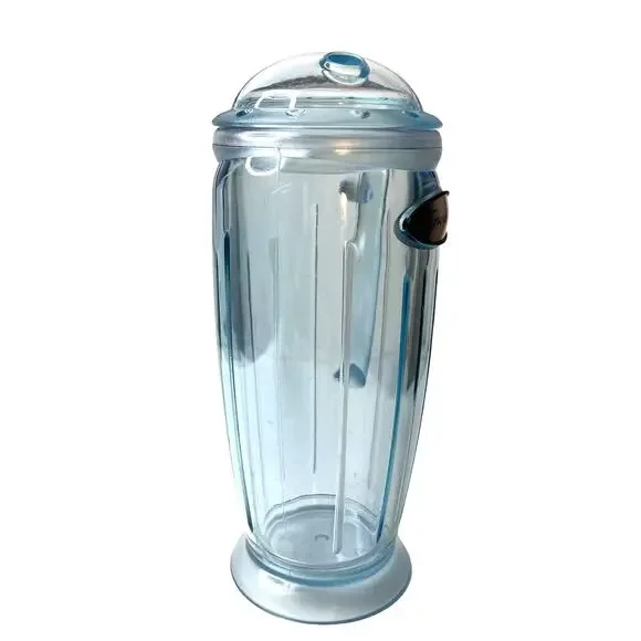 Starbucks Barista 2001 Insulated Blue Rocket Bubble Tumbler Cup 16 Oz - Picture 5 of 12